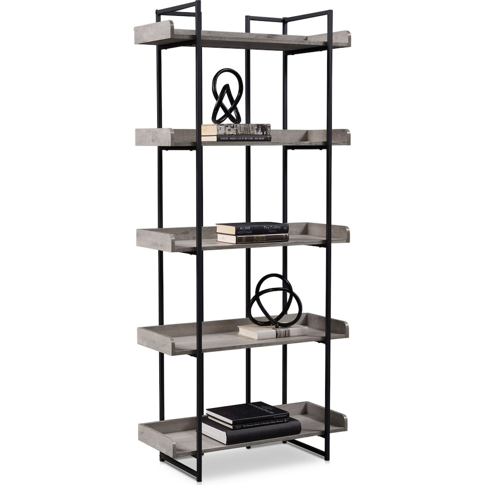 gwen gray bookcase   