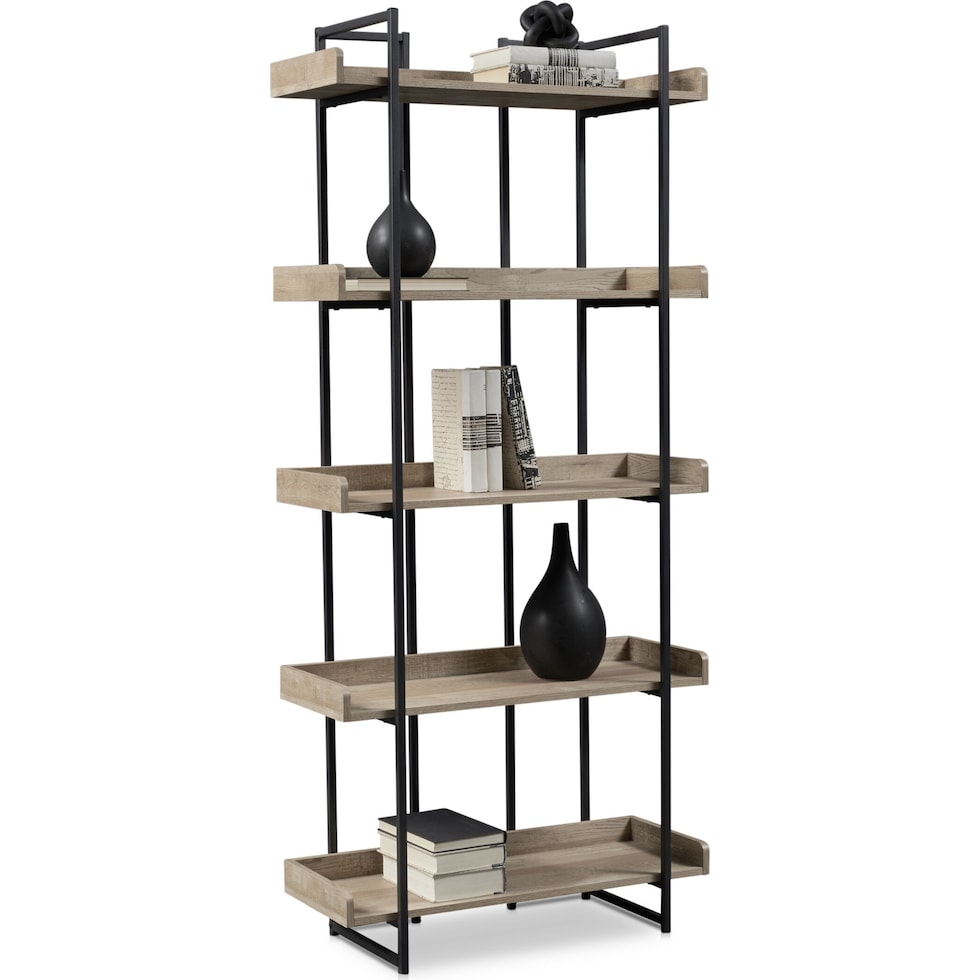 gwen light brown bookcase   