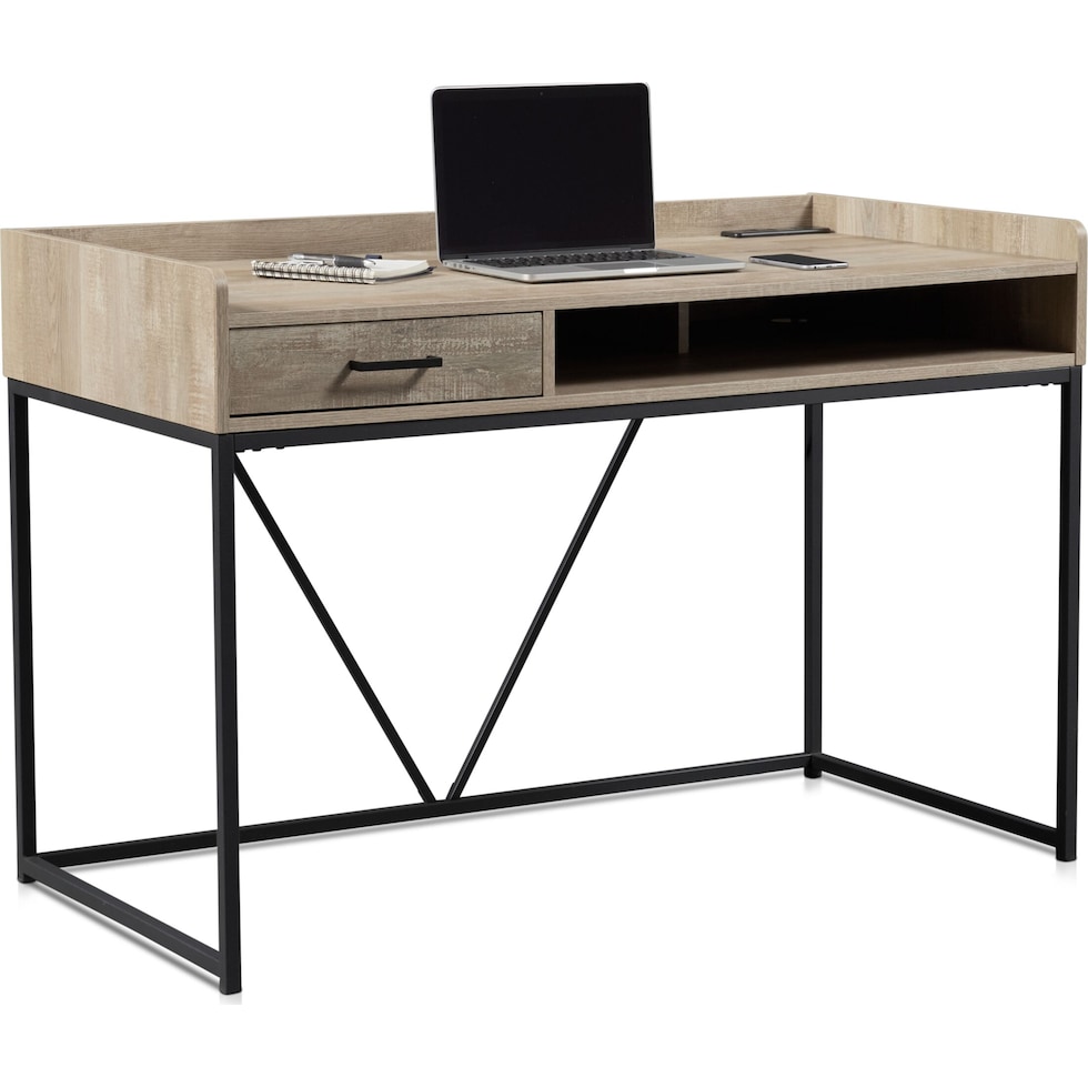 gwen light brown desk   