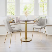 hadassah dark brown dining table   