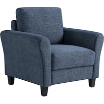 hagen blue accent chair   