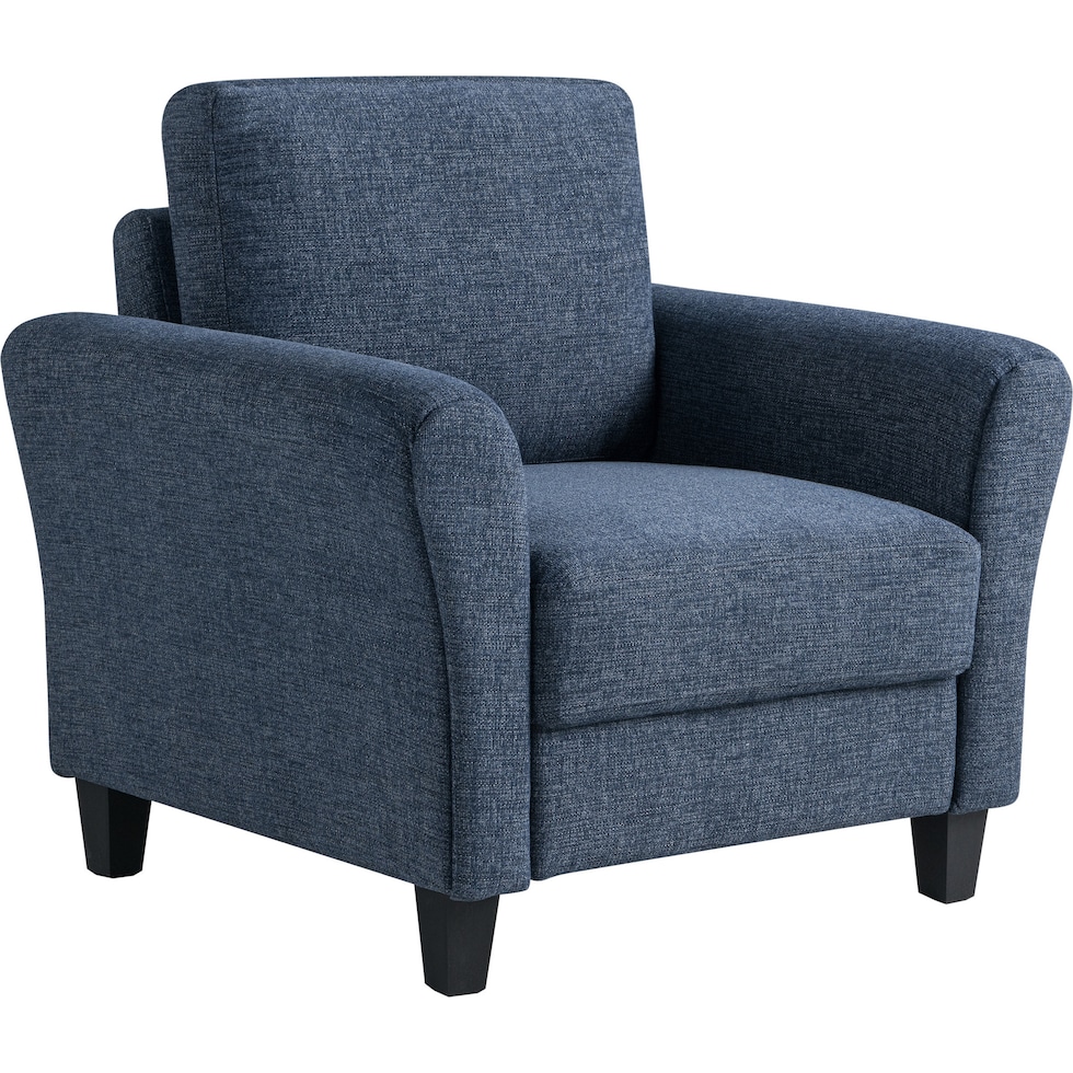 hagen blue accent chair   