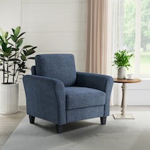 hagen blue accent chair   