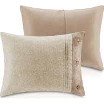 haisley light brown california king bedding set   