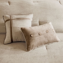 haisley light brown california king bedding set   