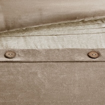 haisley light brown california king bedding set   