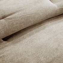haisley light brown california king bedding set   