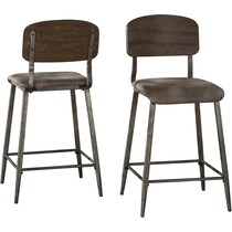 hakim dark brown counter height stool   