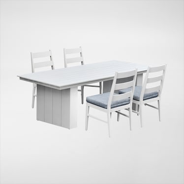 Halifax Outdoor Counter-Height Dining Table and 4 Stools