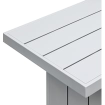 halifax white outdoor dining bench   