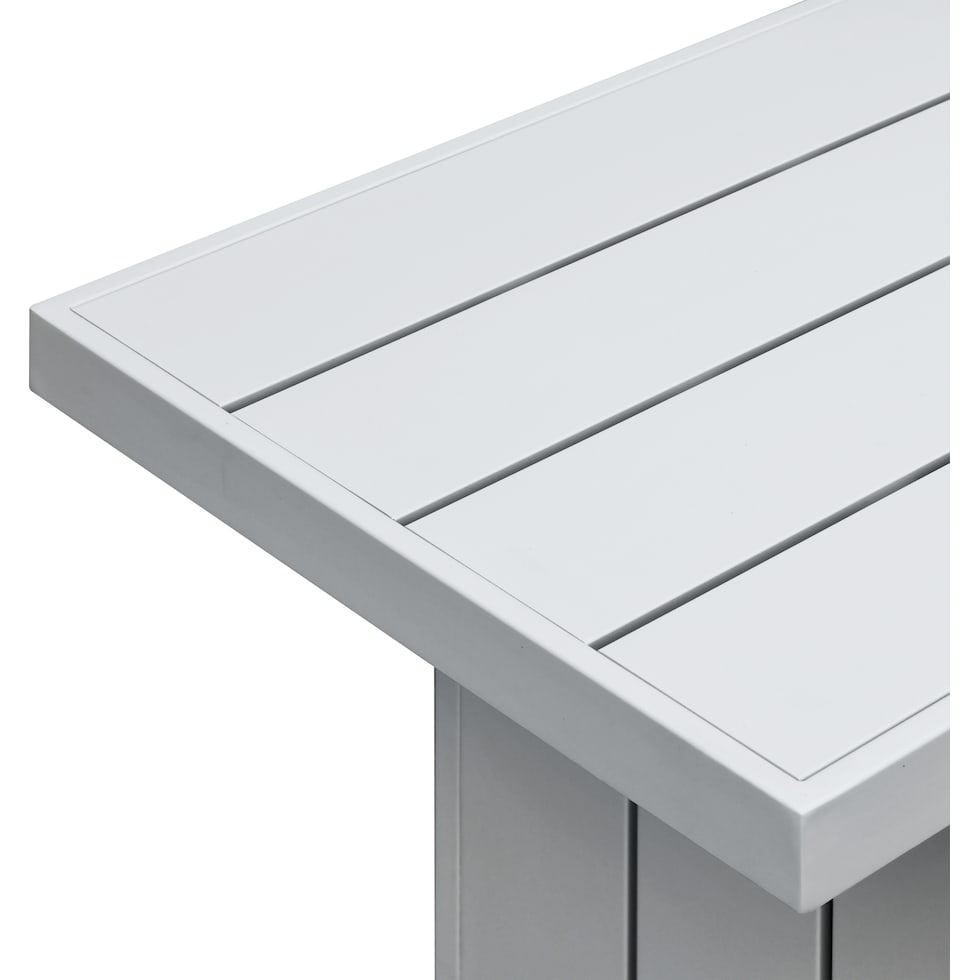 halifax white outdoor dining bench   