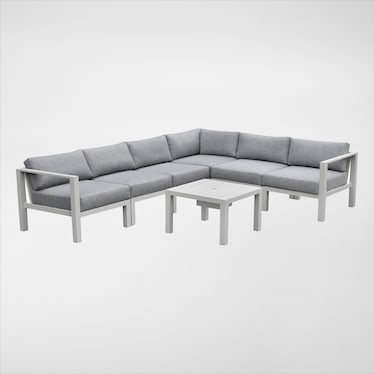 Halifax Outdoor 6-Piece Sectional and Coffee Table