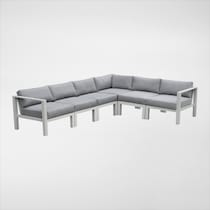 halifax white outdoor sectional set   