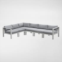 halifax white outdoor sectional set   