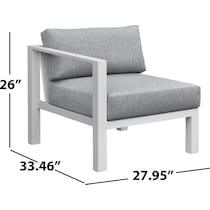 halifax white outdoor sectional set   