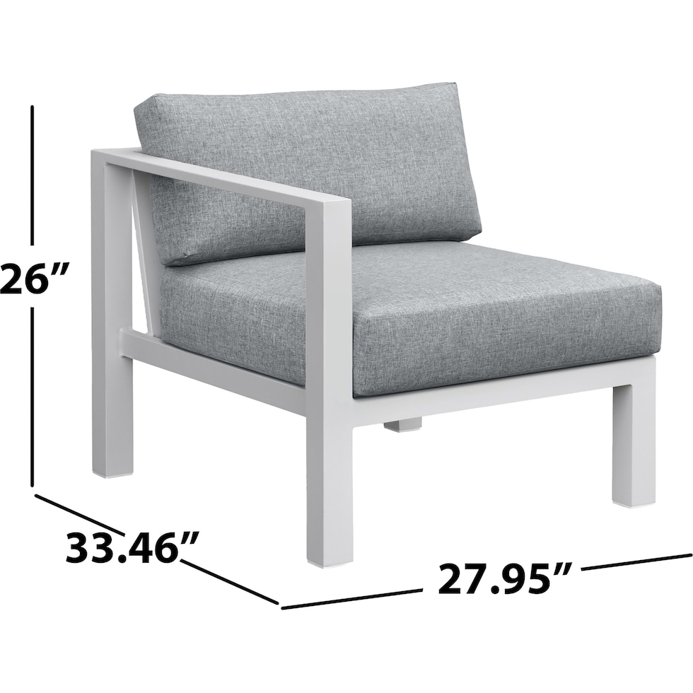 halifax white outdoor sectional set   