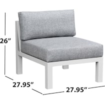 halifax white outdoor sectional set   