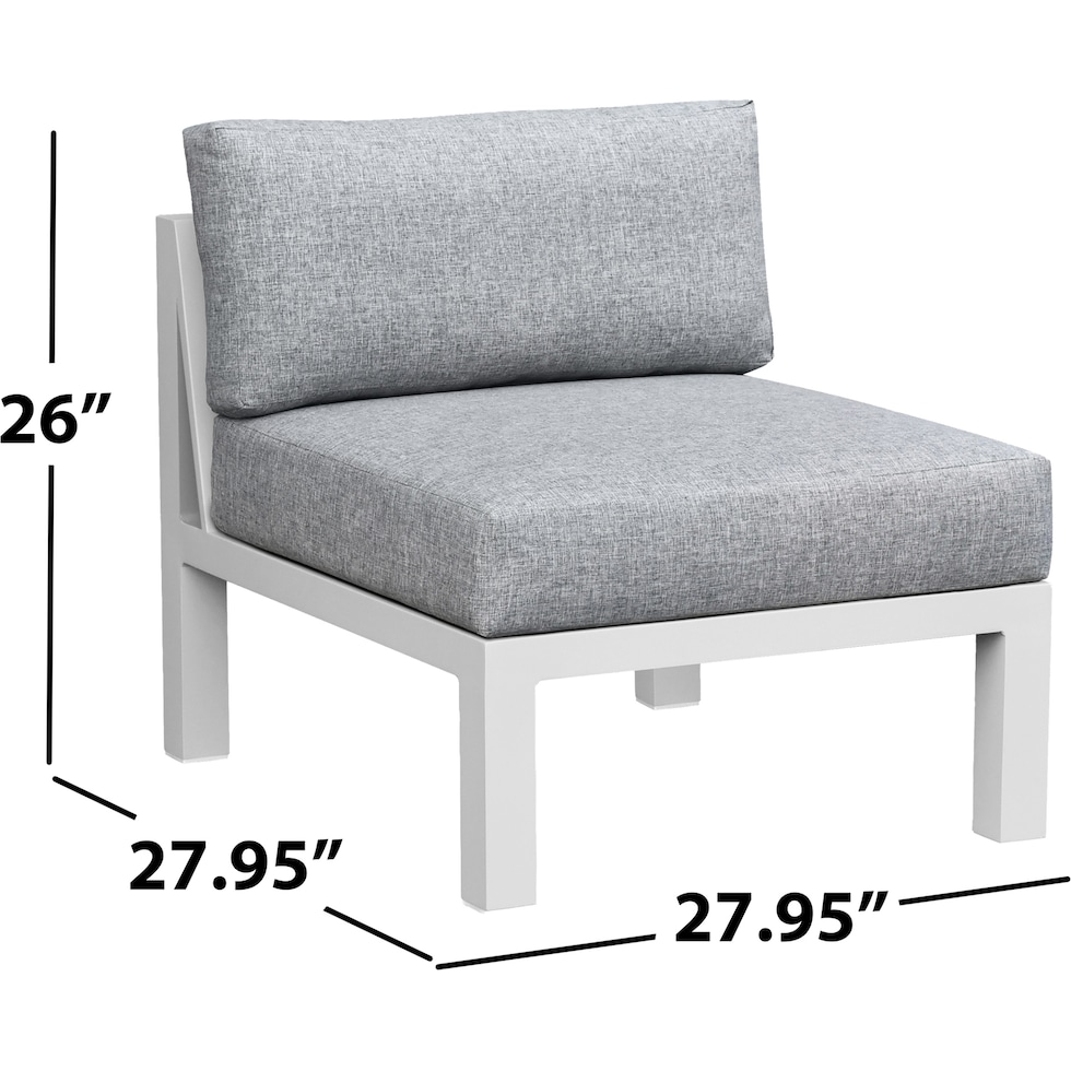 halifax white outdoor sectional set   