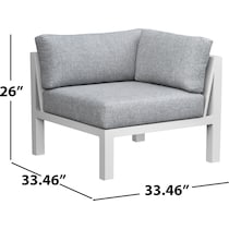 halifax white outdoor sectional set   