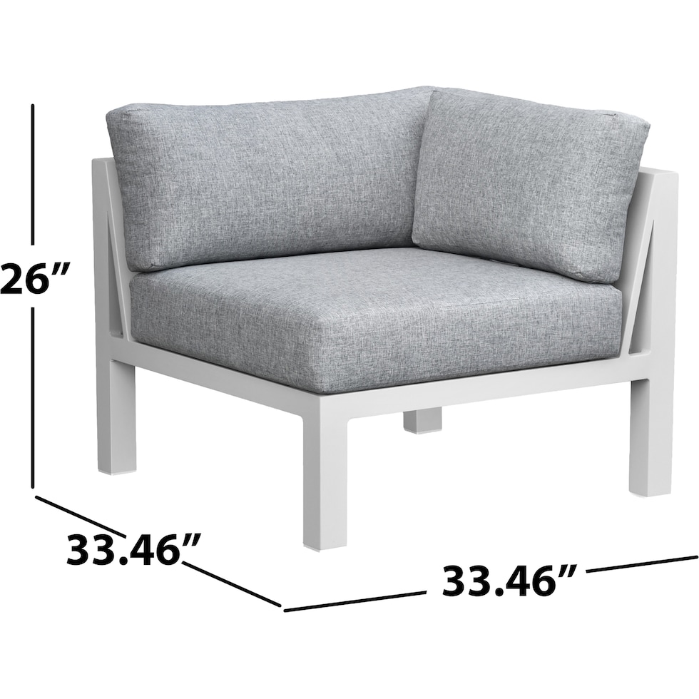 halifax white outdoor sectional set   