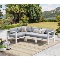 halifax white outdoor sectional   