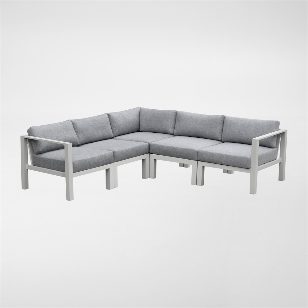 halifax white outdoor sectional   