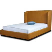 halle light brown queen bed   