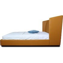 halle light brown queen bed   