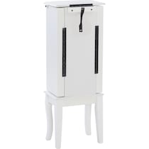 hallie white jewelry armoire   