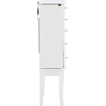 hallie white jewelry armoire   