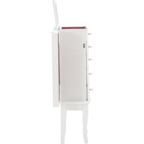 hallie white jewelry armoire   