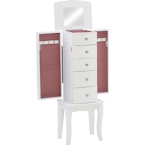hallie white jewelry armoire   
