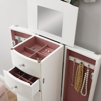 hallie white jewelry armoire   