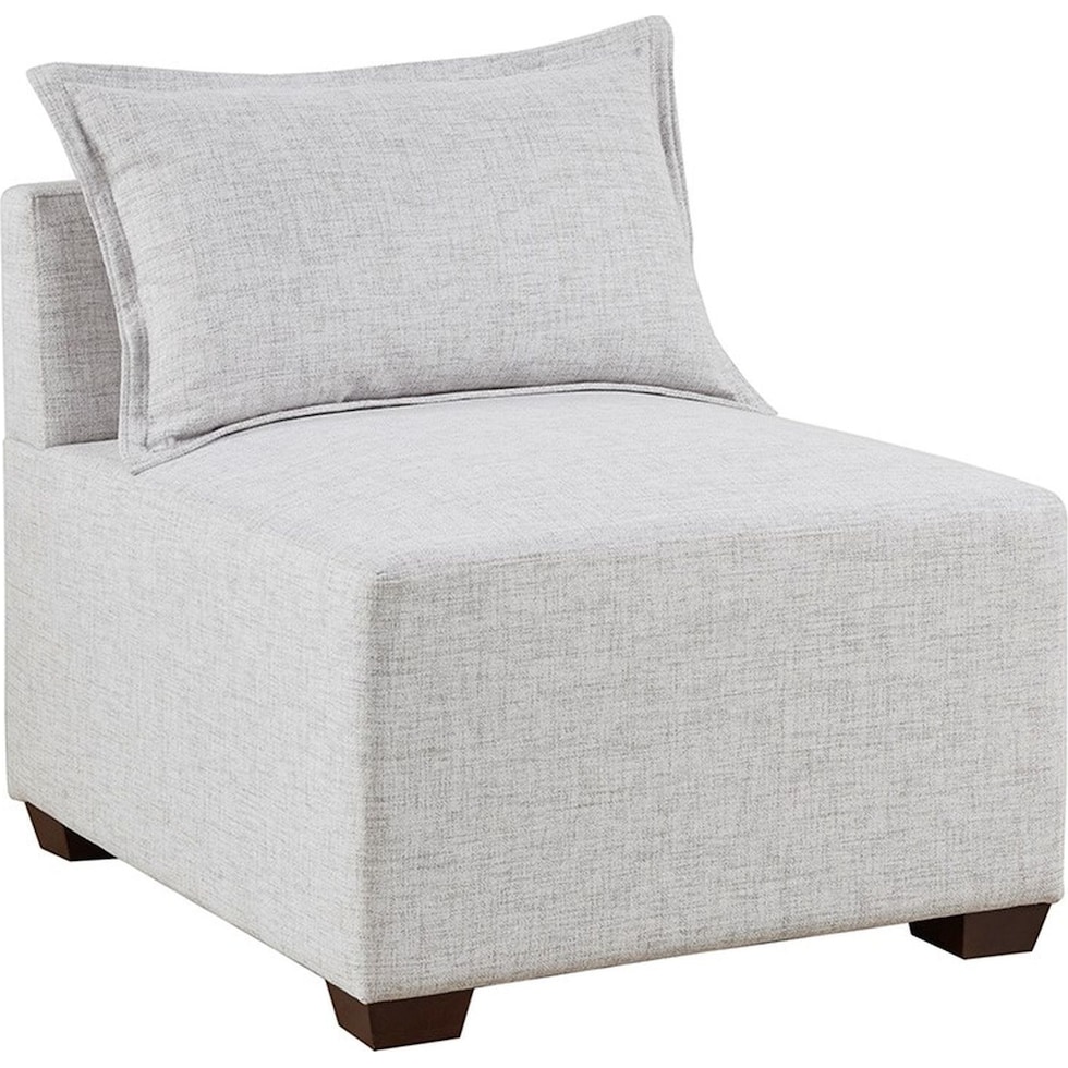 halstead white armless chair   