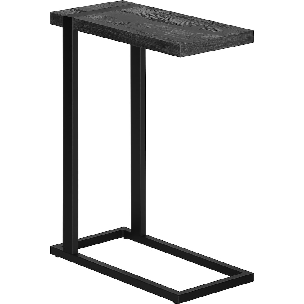 halton black end table   