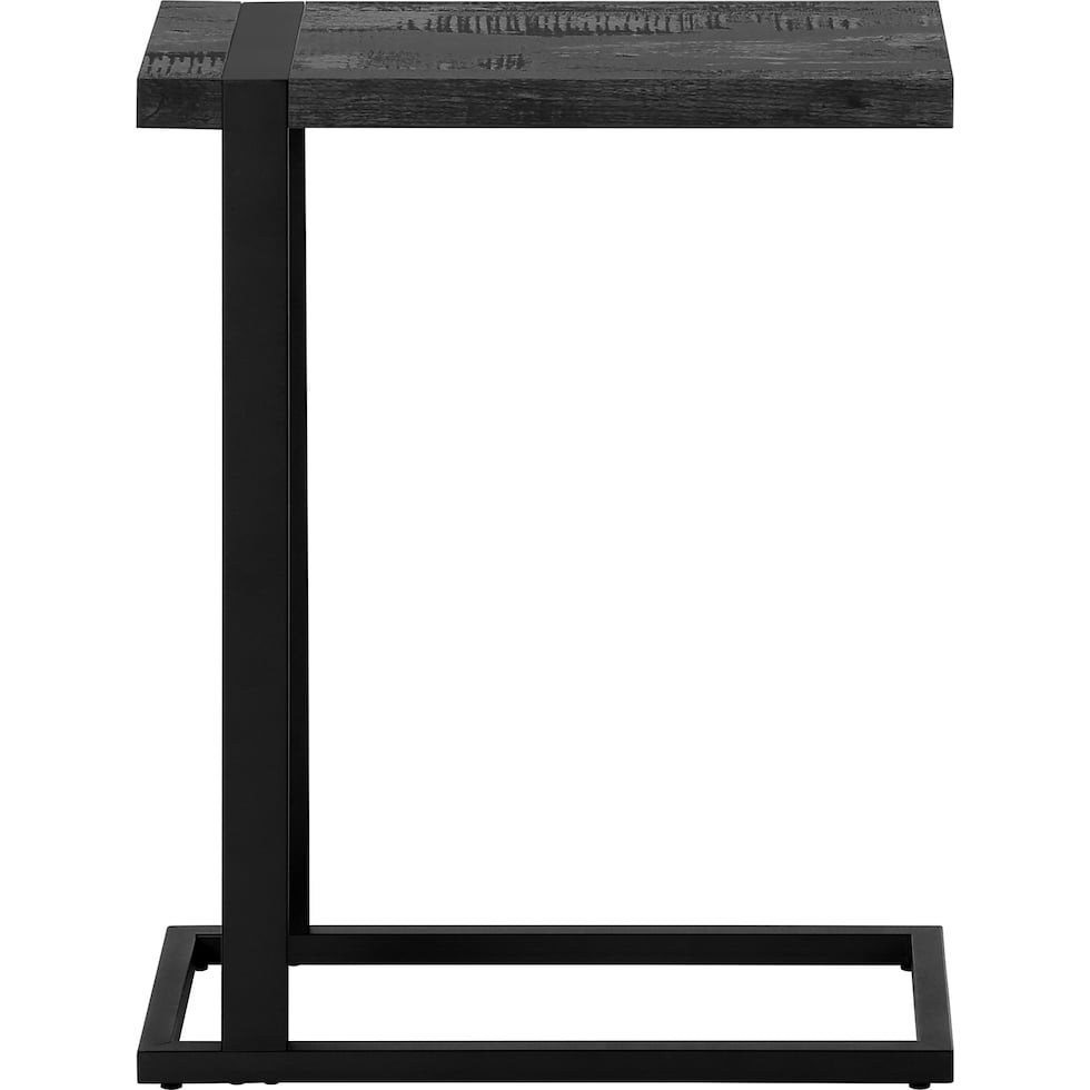 halton black end table   