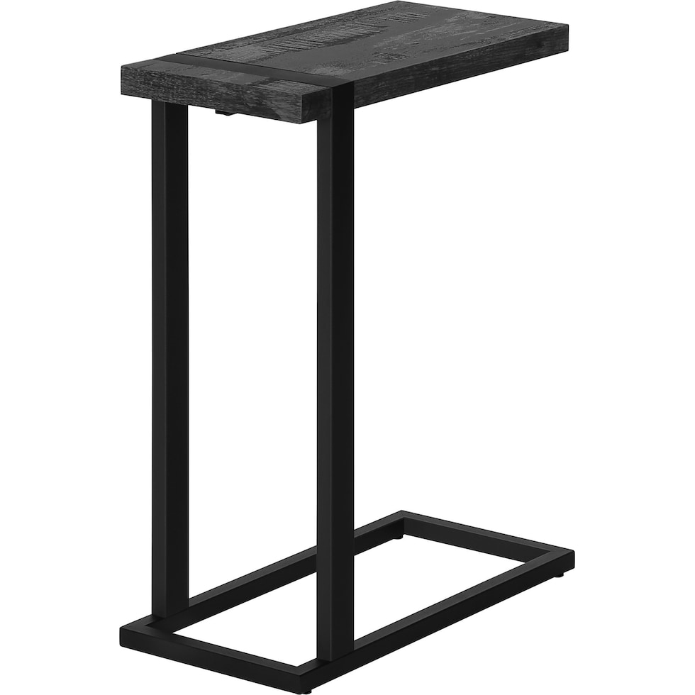 halton black end table   