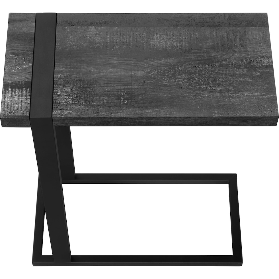 halton black end table   