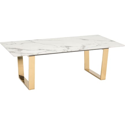 Hammy Coffee Table - White/Gold