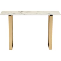 hammy white gold console table   