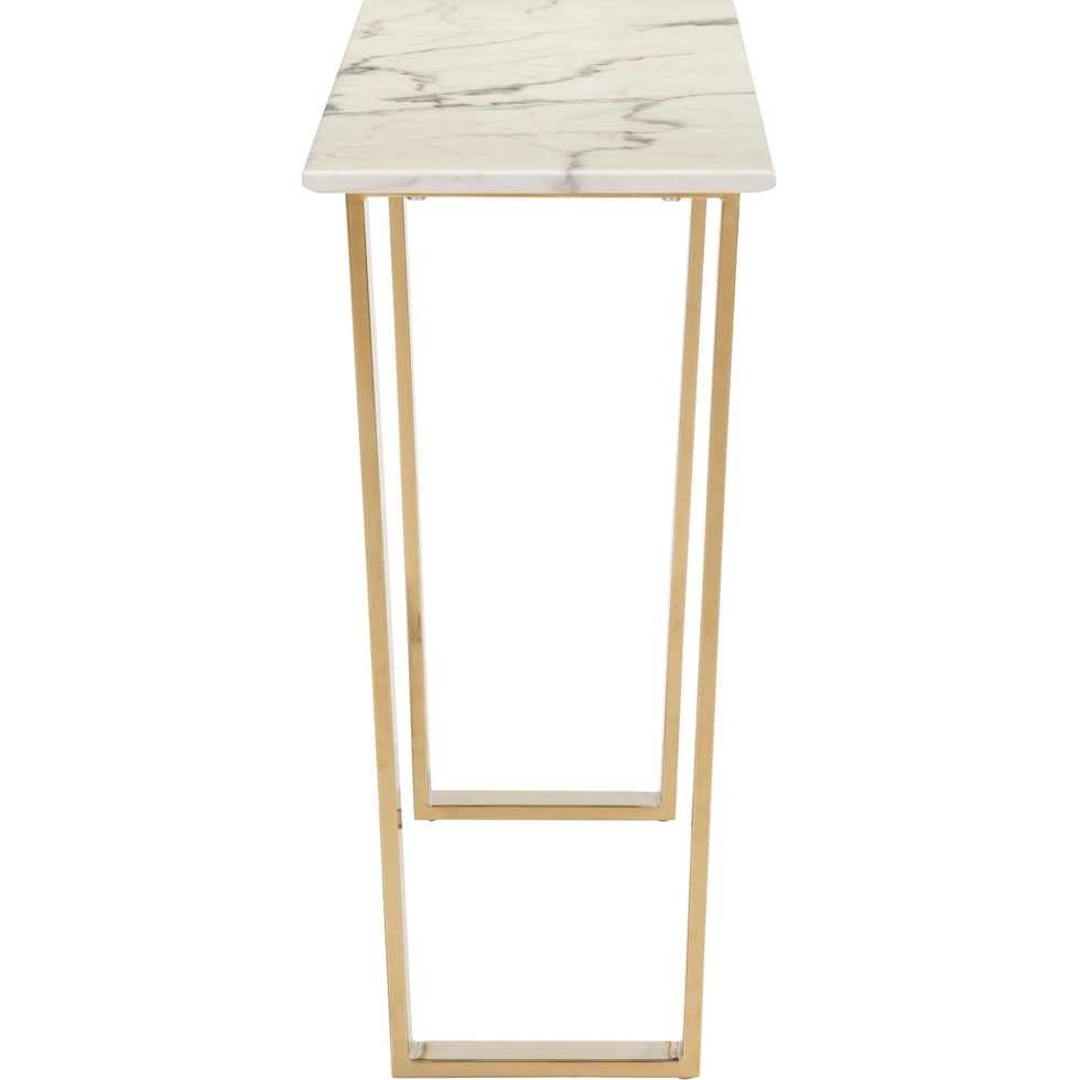 hammy white gold console table   