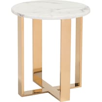 hammy white gold end table   