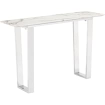 hammy white silver console table   