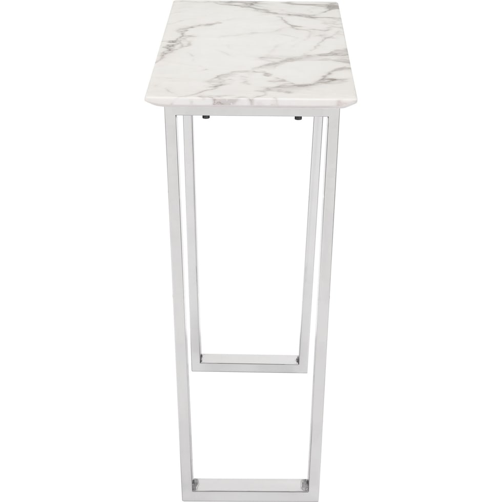 hammy white silver console table   