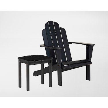 Hampton Beach Outdoor Adirondack Chair and End Table