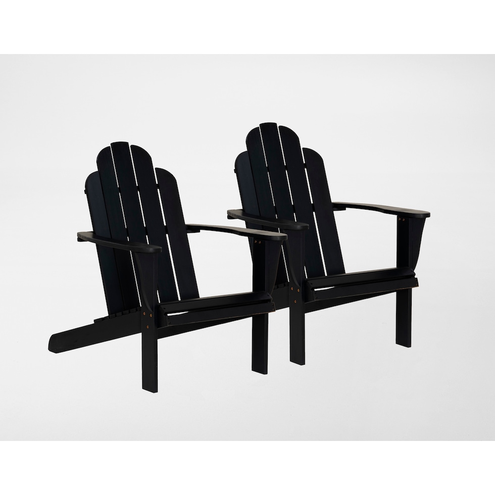 hampton beach black outdoor chair set   