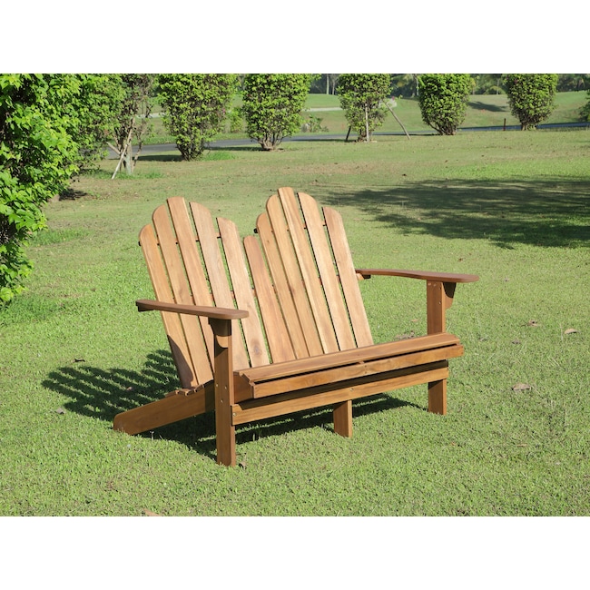 Outdoor Furniture - Hampton Beach Outdoor Adirondack Bench - Teak