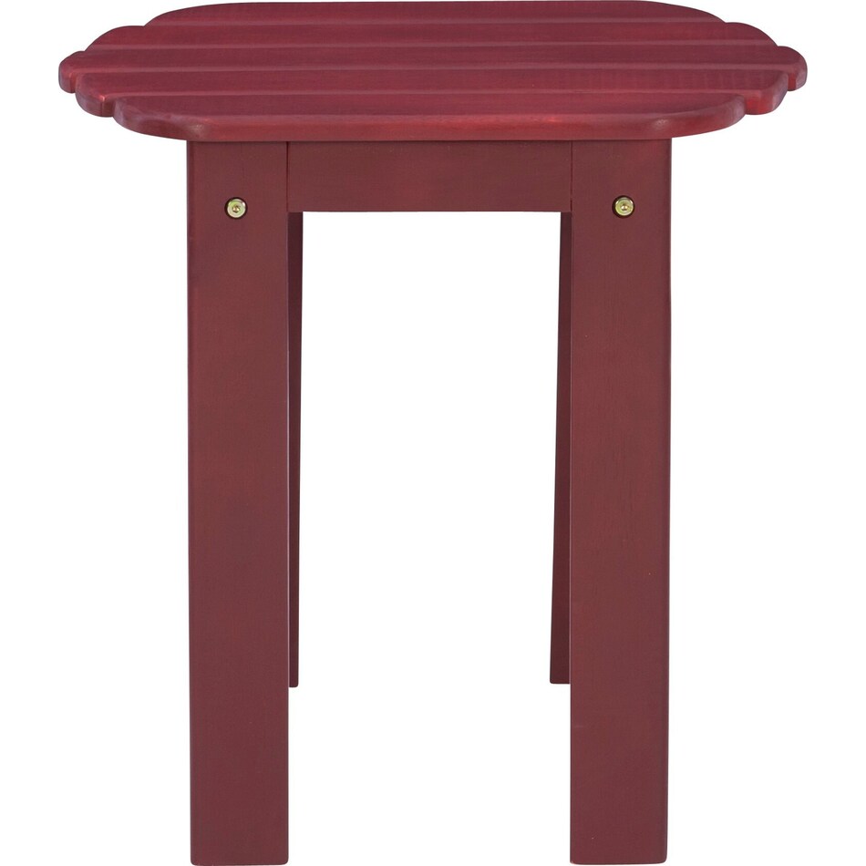 hampton beach red outdoor end table   