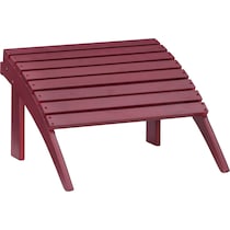 hampton beach red outdoor ottoman   