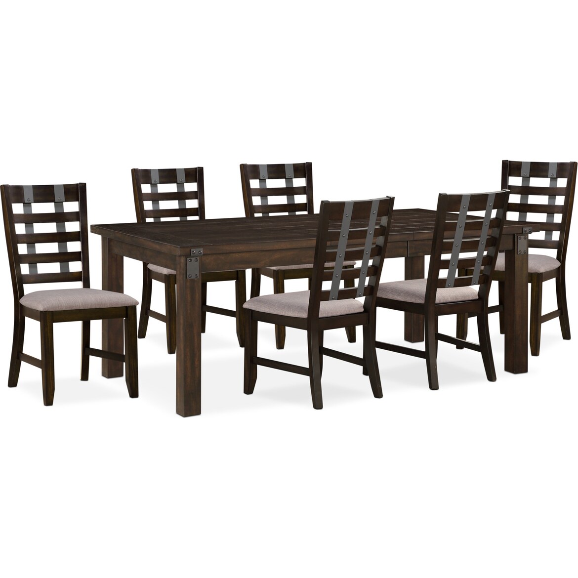 Hampton Dining Table and 6 Side Chairs American Signature Furniture